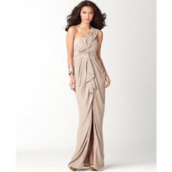bcbg beige dress